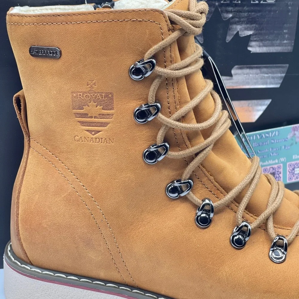 ROYAL CANADIAN ARMSTRONG WATERPROOF LEATHER‎ SHEEPSKIN LINED BOOT